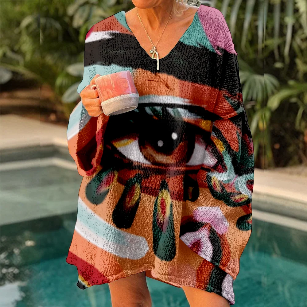 

Autumn Winter Knitted Horror Eye sweaters Women's Oversized Retro Sweaters Pullover Trendy Soft Outfits Y2k jumpers for girls