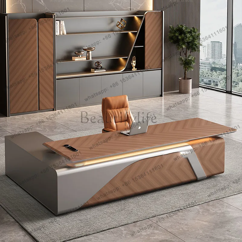 PG Lshaped Adjustable Office Desk Gaming Luxury Multifunctional Office Desk Reception Space Saving Meuble Bureau Salon Furniture