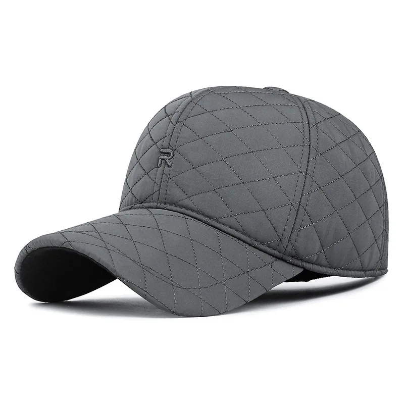 Winter New Fleece-lined Thickened Warm Baseball Caps Men's Cap Embroidery Plaid Camping Coldproof Earmuffs Hats gorras 모자 кепка