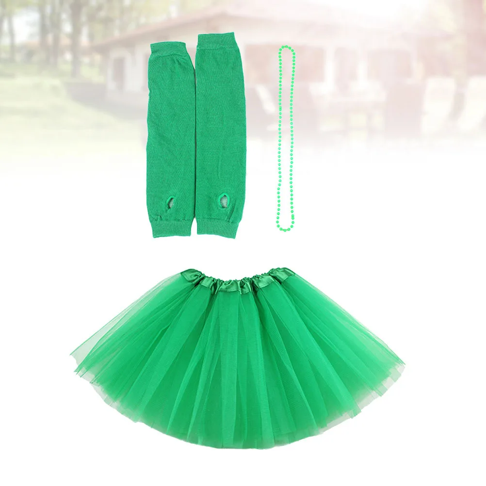 

3 шт., необычный маскарадный костюм, комплект, сетчатая юбка, перчатки, ожерелье, праздничный аксессуар для вечеринки, аксессуар для взрослых, дизайн для наблюдения за глазами