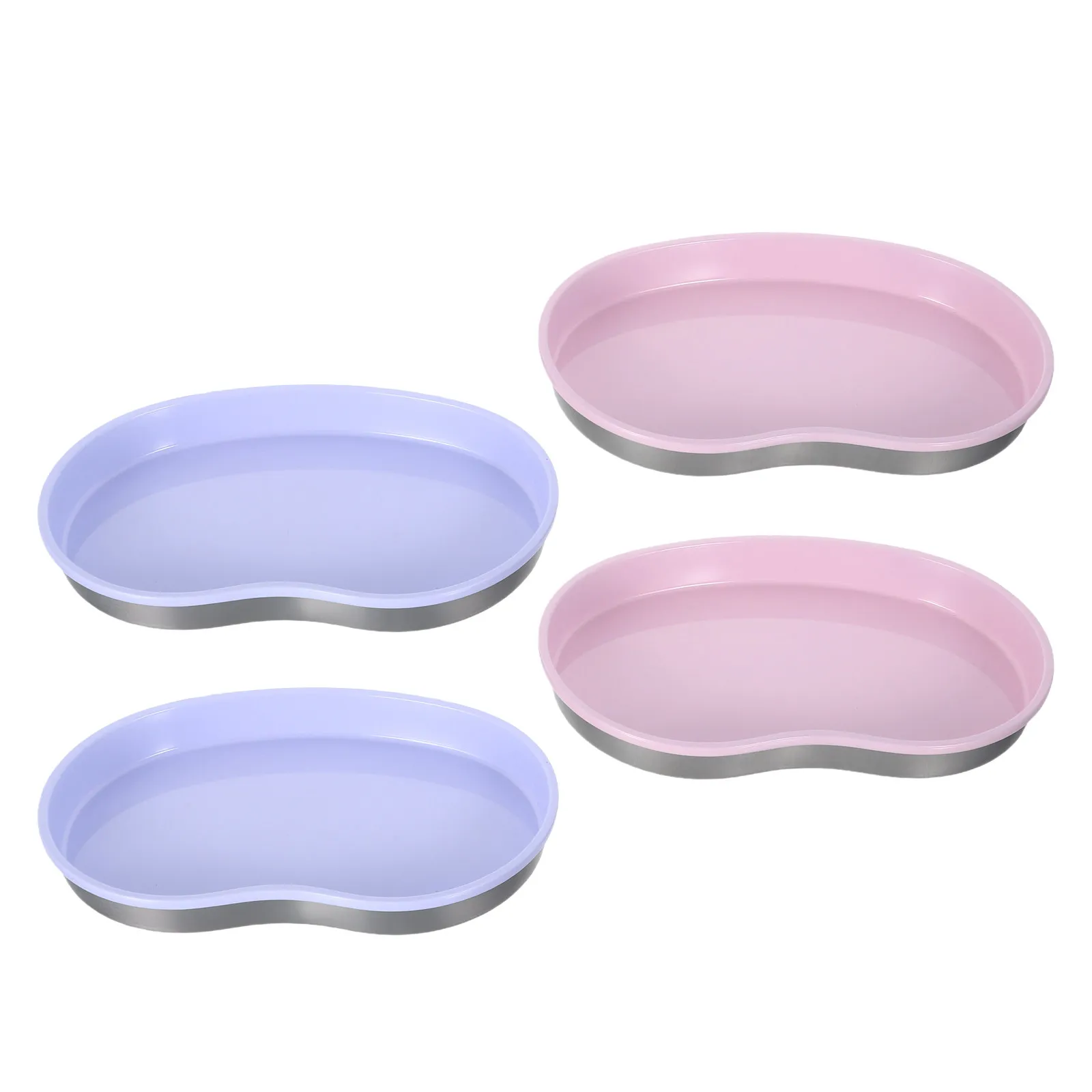

4Pcs Stainless Steel Jewelry Tray Set Sleek Modern Vanity Organizer for Bathroom Makeup Nail Tools Decorative Storage and