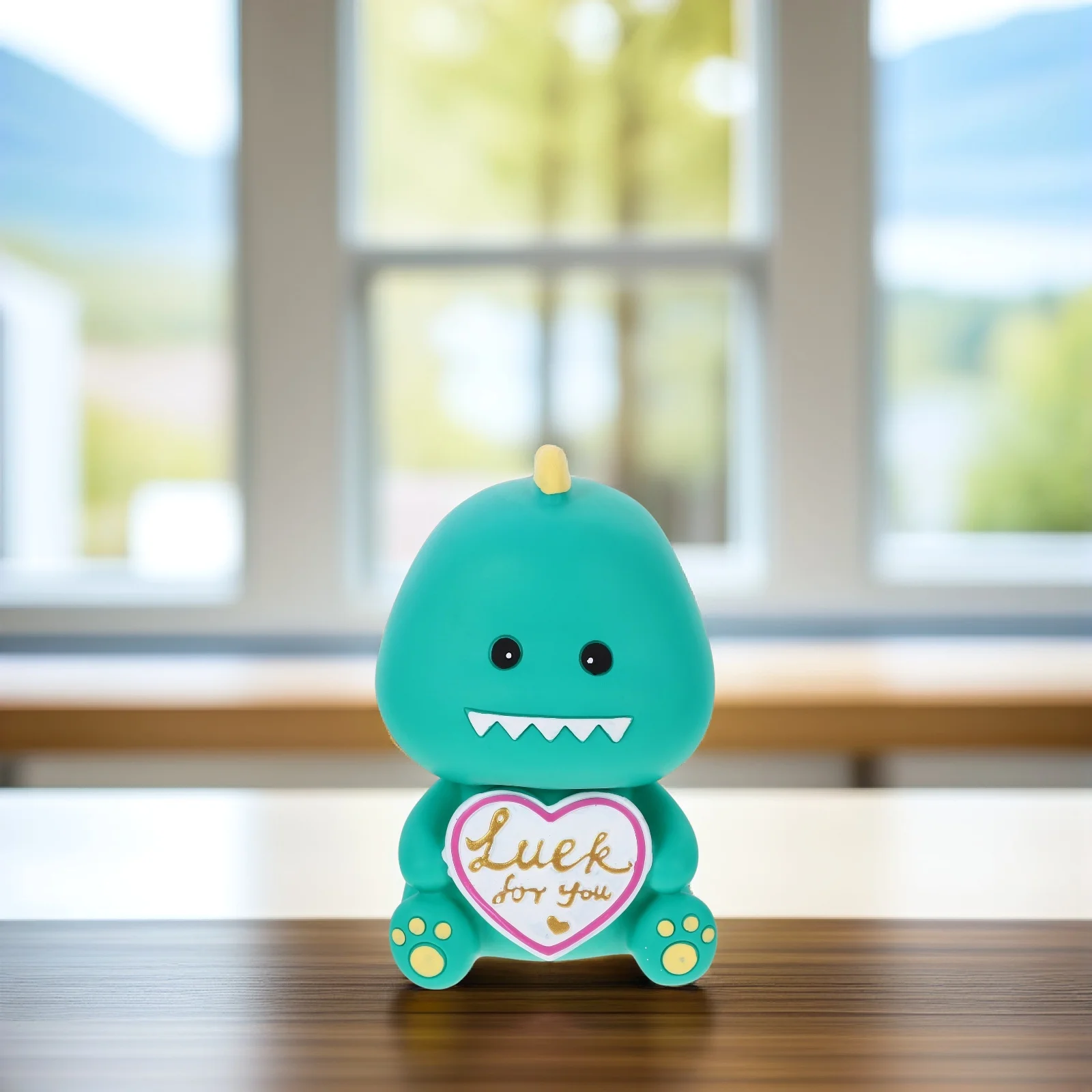 وعاء نقود لطيف من الفينيل على شكل ديناصور للأطفال هدية عيد الميلاد وعاء توفير العملات المعدنية المزخرف لسطح المكتب المنزلي #2