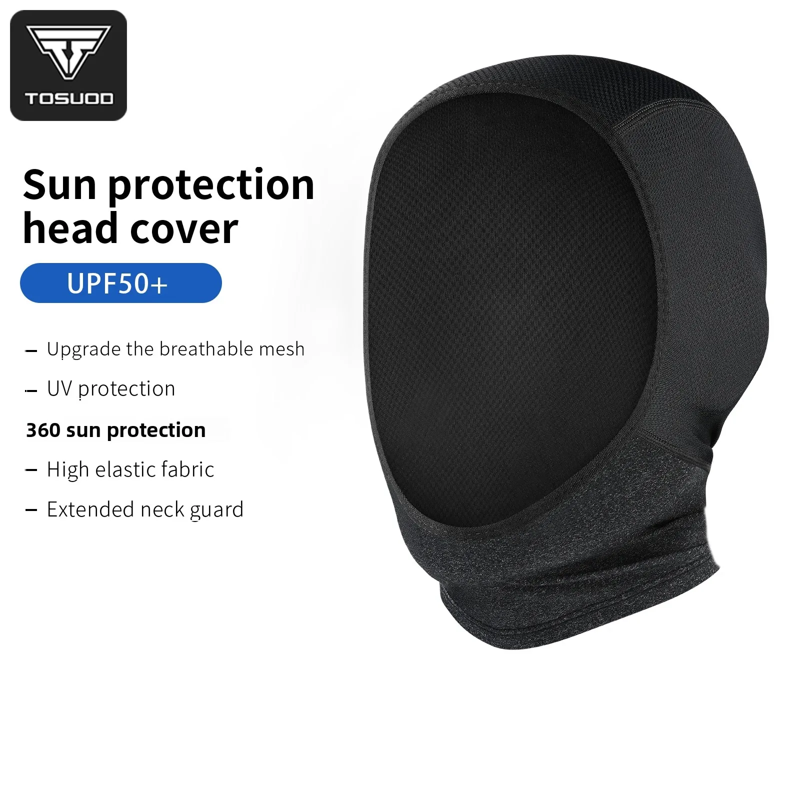 TOSUOD Motorcycle Breathable Head Cover Sun Protection Elasticity Ice Silk Cycling Face Mask Sweat Releasing Head Cover