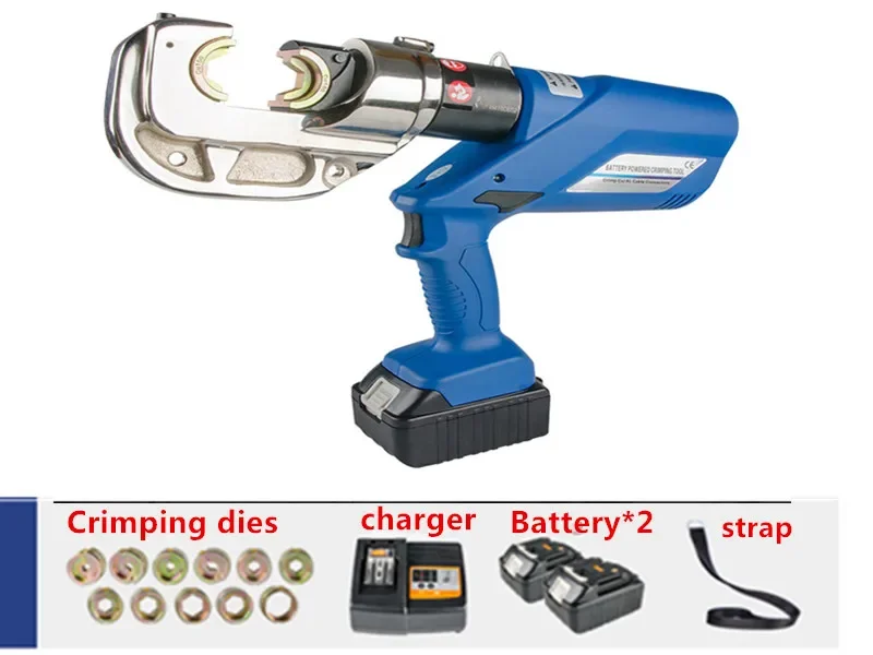 400mm2 Rechargeable Electric Hydraulic Plier Battery Powered Crimping Tool Battery Powered Wire Crimpers 120KN