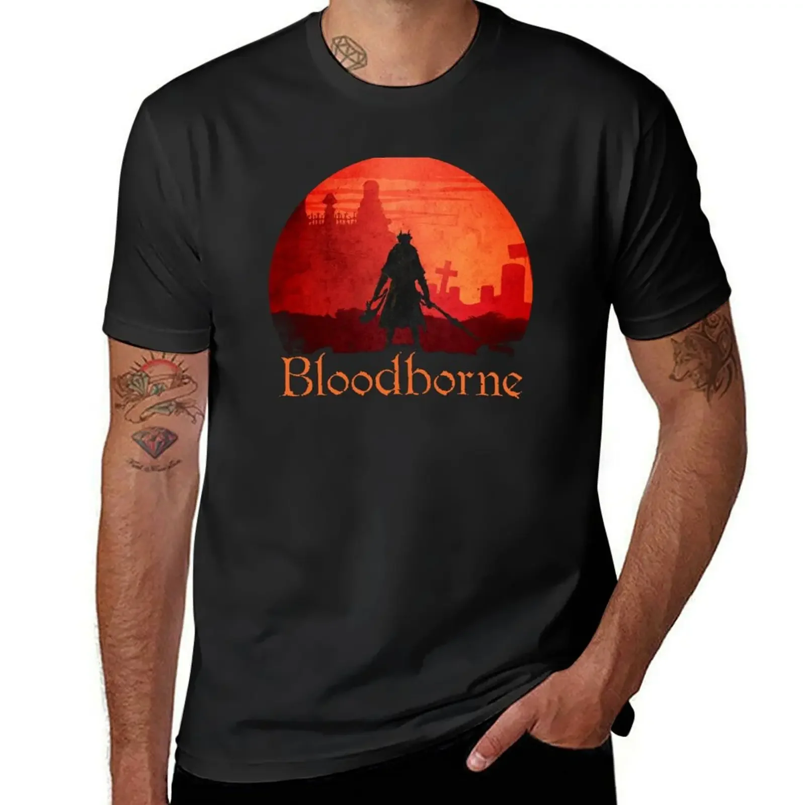 BLOODBORNE T-Shirt oversized anime tshirt T-shirts for men cotton