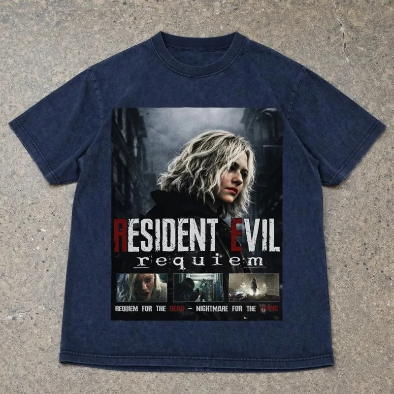 Resident Evil 9: Requiem T-shirt, Horror Game Merchandise Men's T-shirt Summer New Unisex T-shirt