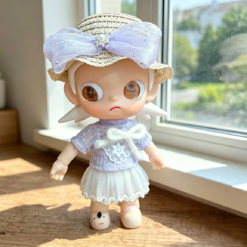 

Desired item: 1/8 movable doll 20 cm tall Gaozi Sister's purple breathable snow jacket straw hat and skirt set replaceable o