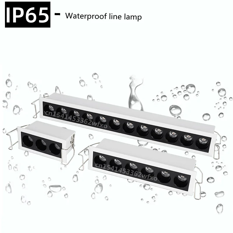 IP65 Waterproof Line Light LED Downlight COB Sky Lantern Spot Light 6W 12W 24W Anti-Glare Living Room Bathroom Indoor Lighting B