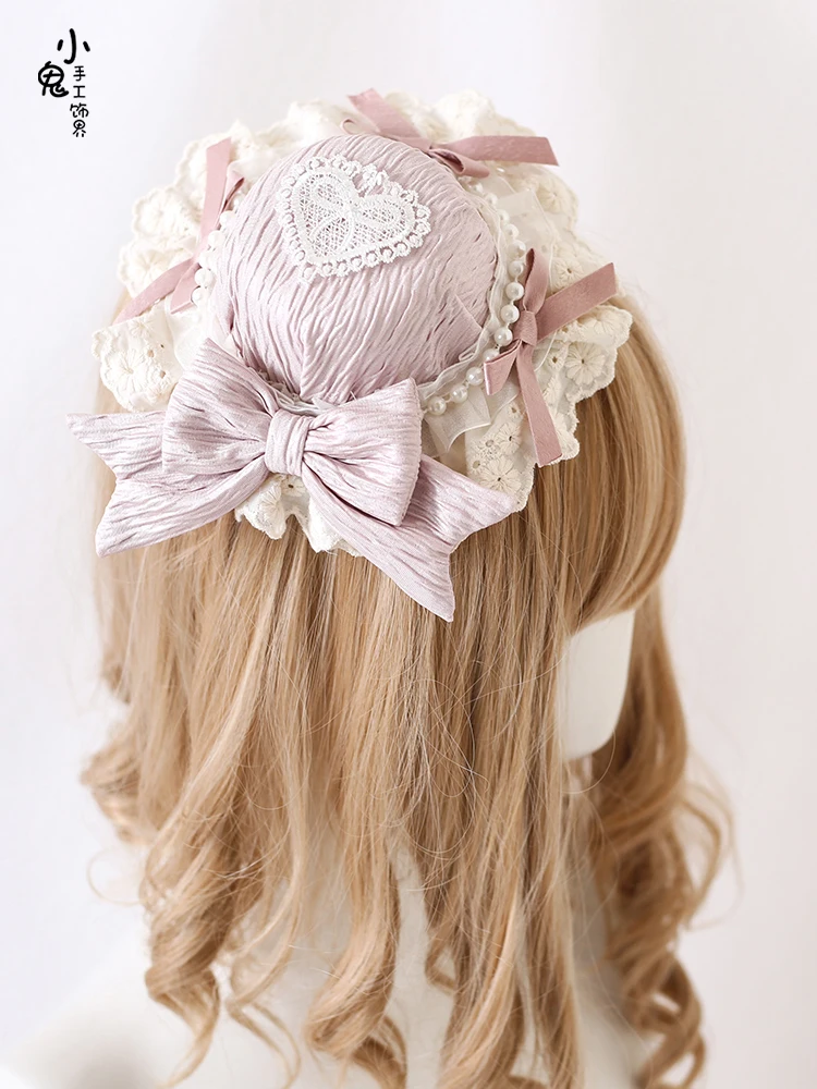 Sweet Bow Headband Lolita Daily Hair Accessories Kawaii Lolita Headband Cute Loli Maid Anime Cosplay Headband