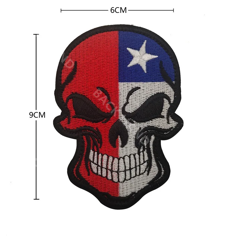 Chile Flag IR Tactical Patch Infrared Applique PVC Rubber Badge Army Armband Backpack Hat Sticker Military Patch for Clothing