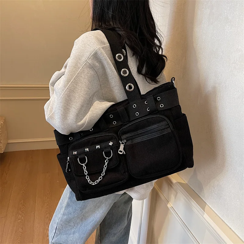 

2025 Новая большая вместительная сумка для женщин, многосторонняя сумка через плечо из натуральной кожи, винтажная шикарная рабочая сумка для офиса