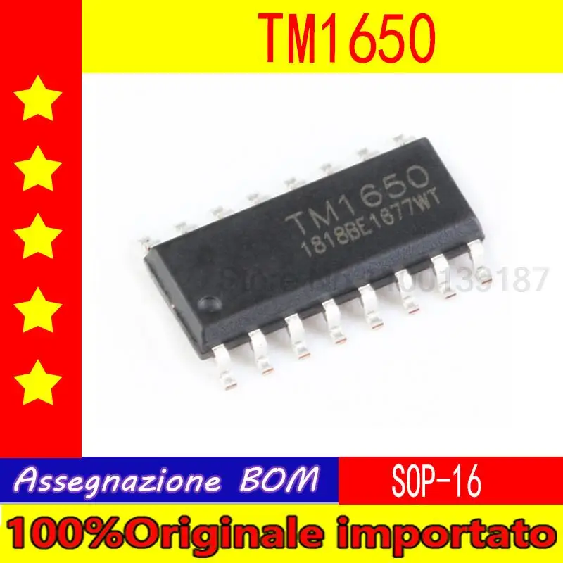 10pcs/lot  Home furnishings patch TM1650 SOP -16 LED driver control/keyboard scanning integrated circuit