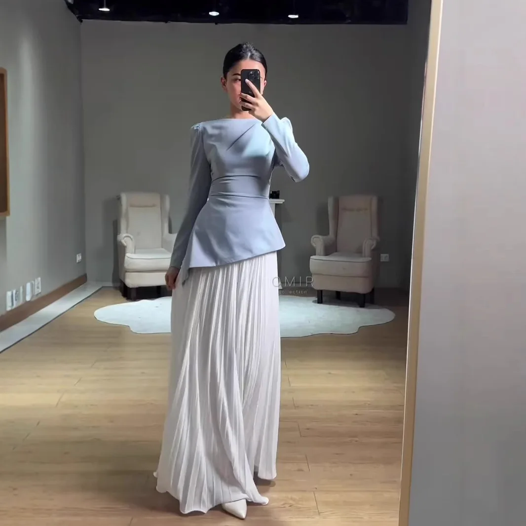 Women's New Elegant Round Neck Waist Cinched Colorblock Patchwork Flare Maxi Slimming Versatile Design Niche Mature Daily Dress
