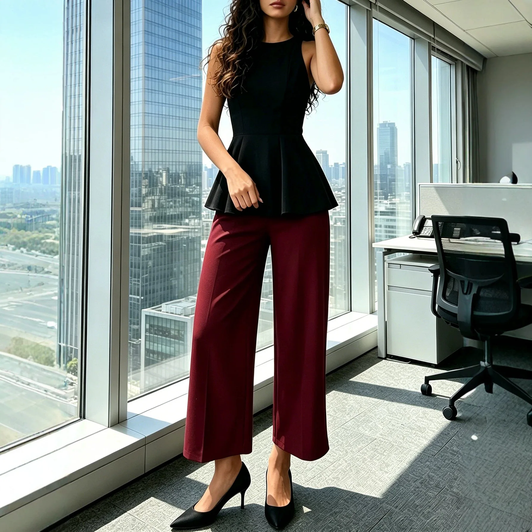 Women Tanks Tops Solid Camis Tee Zipper Ruffle Hem Round Neck Sleeveless Cinched Waist Slight Strech Slim Fit Casual 2026 Summer