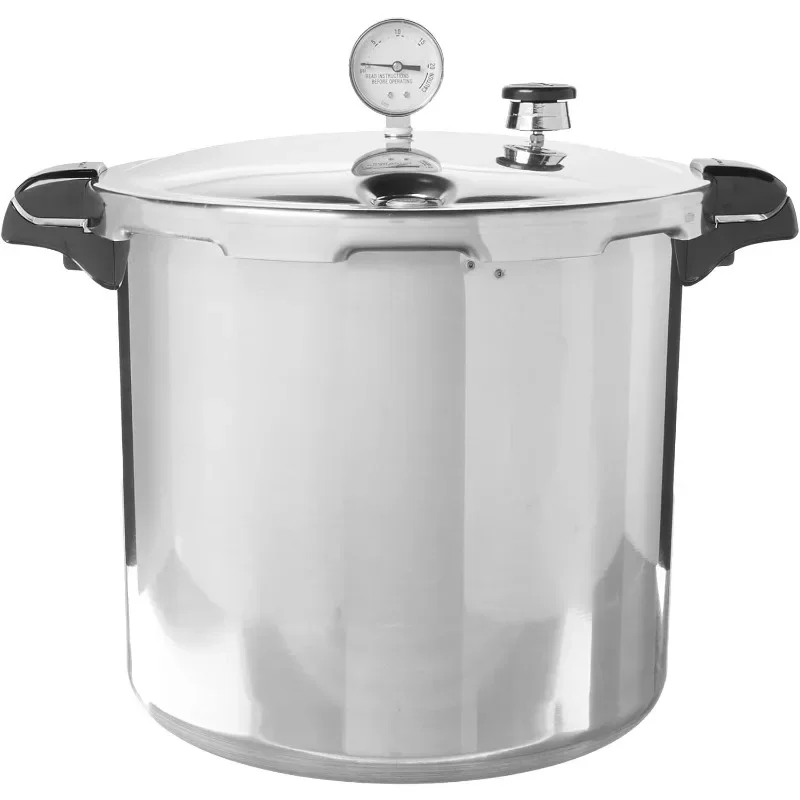 23-Quart Induction Compatible Pressure Canner, Silver, Aluminum