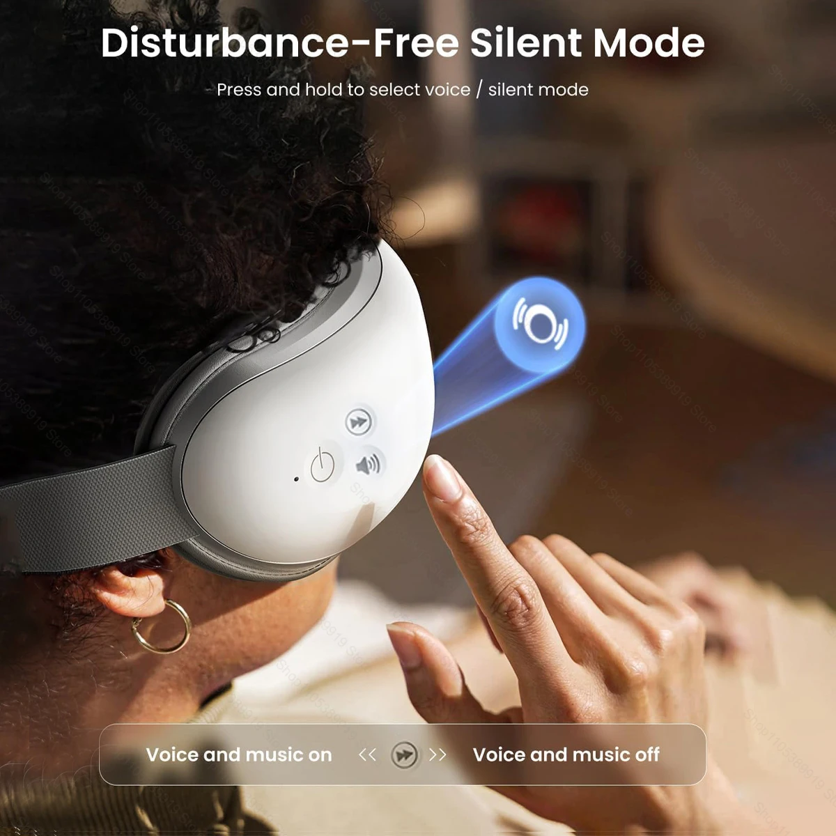 

Eye Massager With Heat Smart Vibration Eye Massager Airbag Compress Eye Care Instrument Bluetooth Sleepping Eye Relax Fatigue ﻿