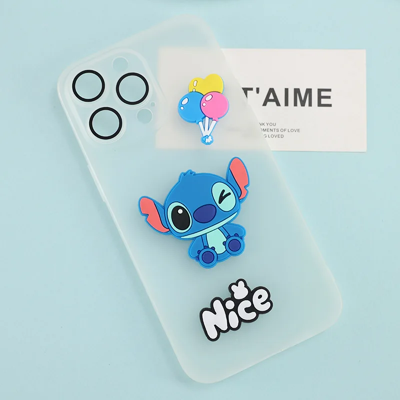 Disney Stitch PVC DIY Soft Rubber Accessories for Mobile Phone Case Refrigerator Patch Shoe Charms Water Cup Decoration Material