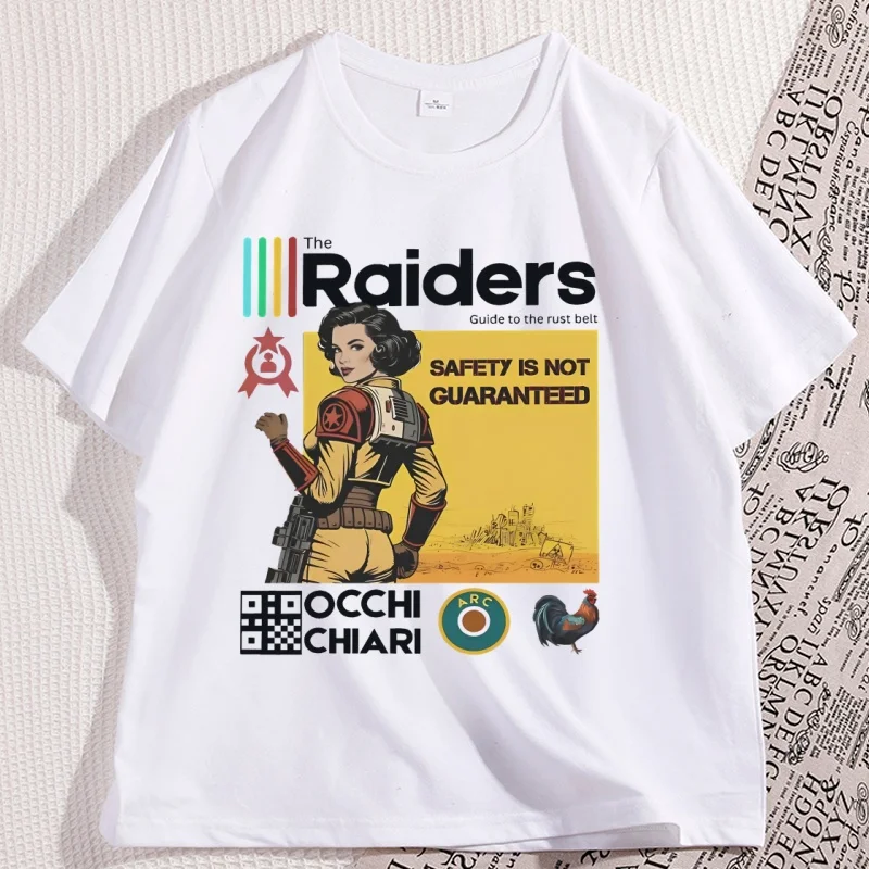 Arc Raiders Video Game Graphic Tee Short Sleeve O Neck Y2K Casual Style Graphic Tee Men T-shirt