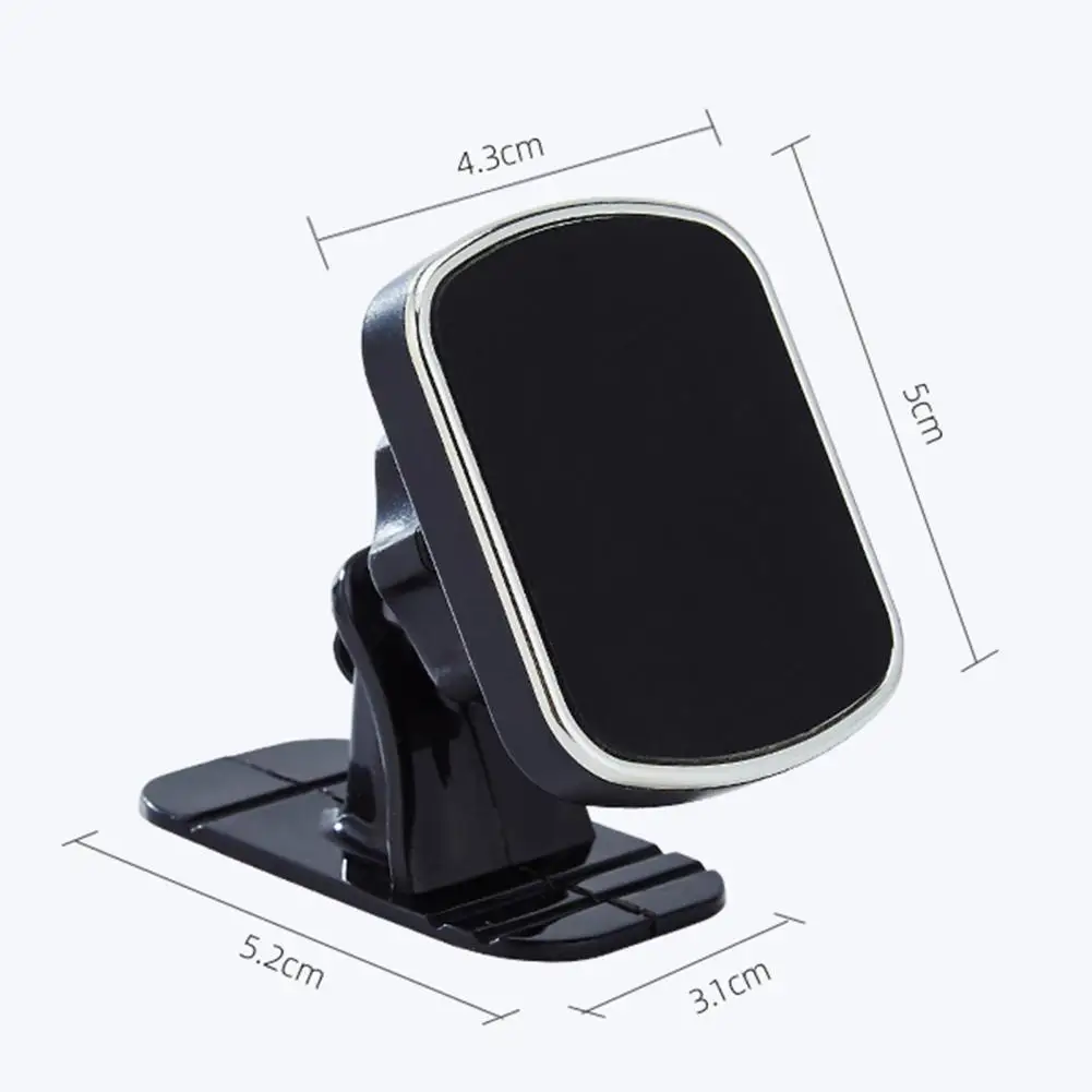 Magnetic Car Phone Holder One-hand Operate Rotating Powerful Magnet Mount Mobile Cell Phone Stand Stable GPS Support for Vehicle