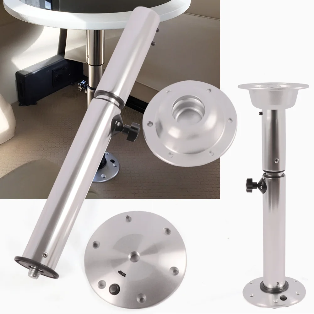 Adjustable Table Pedestal Stand Base Furniture Leg For Marine RV Boat Removable Table Leg 22\