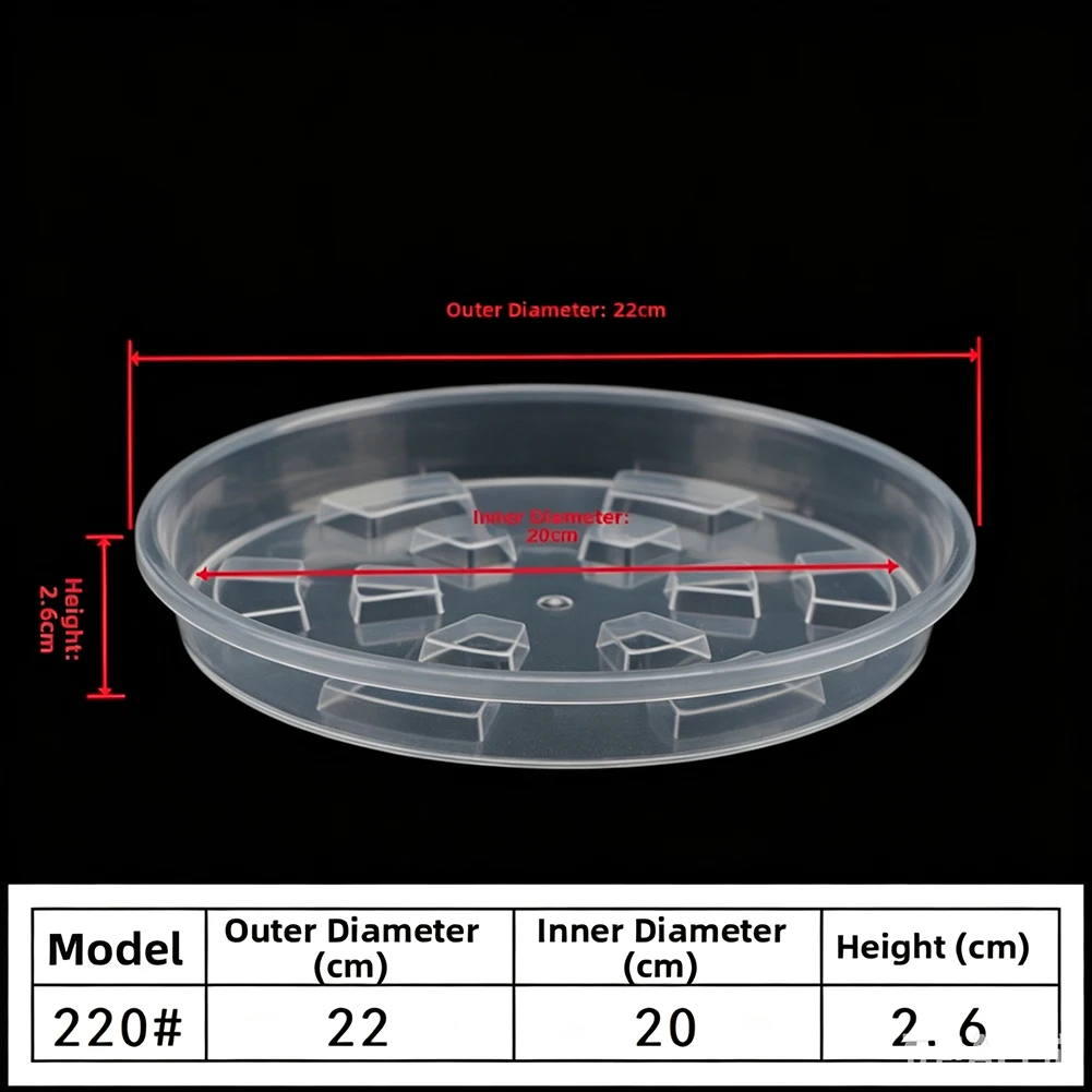 Drainage Tray Plant Saucer Thick Plastic Strong Load-bearing Waterproof Design Flexible And Sturdy Decorative Plant Saucers