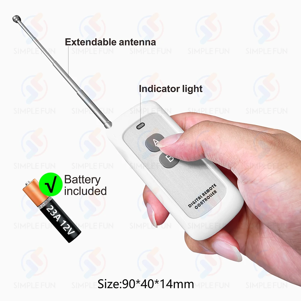 Mando a distancia RF de 433Mhz, larga distancia de 500 metros, transmisor Universal RF de 2/3/4/8 canales, Control remoto de código de aprendizaje