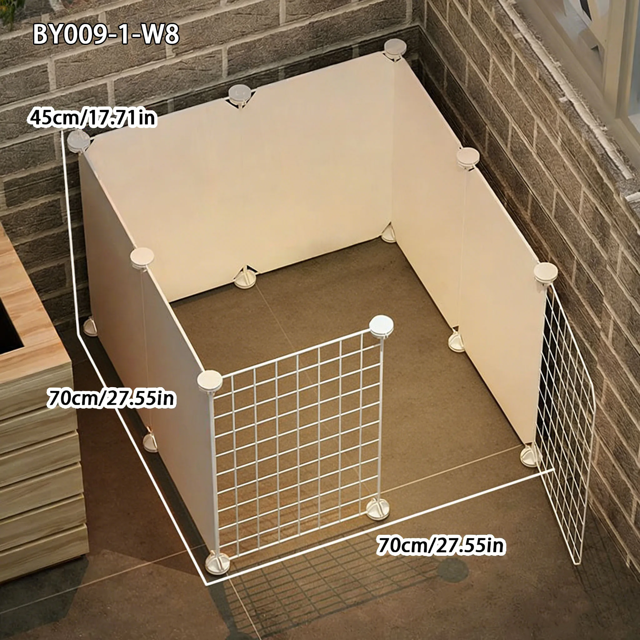 Indoor Dog Fence with Height Adjustment, Modular Design for Small Dogs, Home Pet Toilet Training Isolation, Anti-Jump Net, Guardrail, Fence