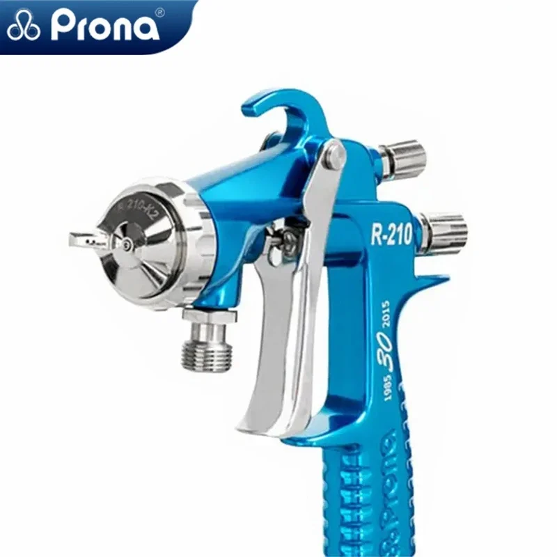 Prona R-210 Siphon Air Spray Gun High Efficiency Topcoat Painting Gun for Vehicle Car Repair Woodworking Industrial Pipeline