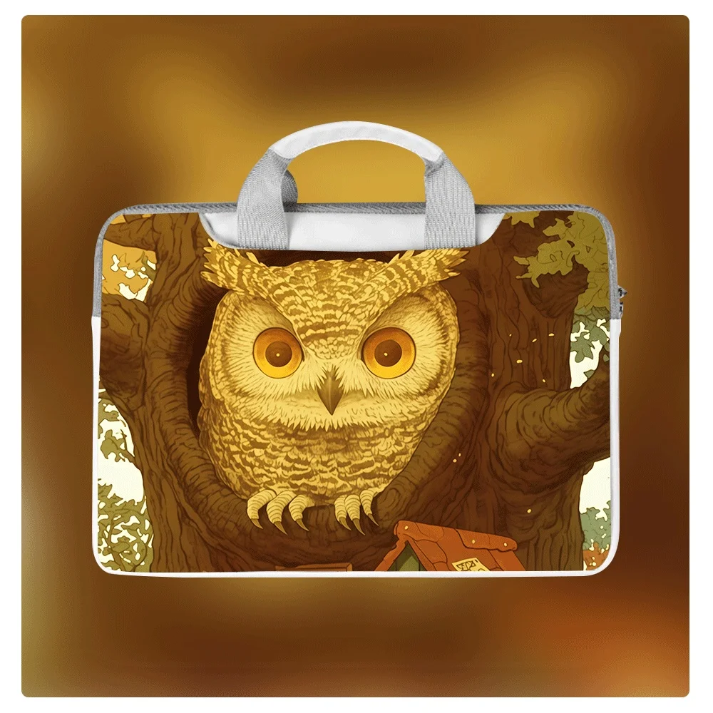 

Сумка для ноутбука в стиле ретро, 12-16 дюймов, с милым принтом в виде совы, сумка через плечо для ноутбука, портфель, защитный чехол для ноутбука и планшета, подарок