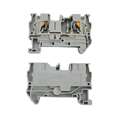Imagen 2 del producto Terminal de carril Din PT4 de empuje PT-4 conector de Cable de 4 mm2 conexión eléctrica bloque de terminales sin tornillos de carril Din