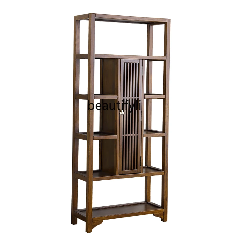 

Solid Wood New Chinese Tea Display Bogu Decoration Cabinet Tea Set Storage Living Room Bookshelf