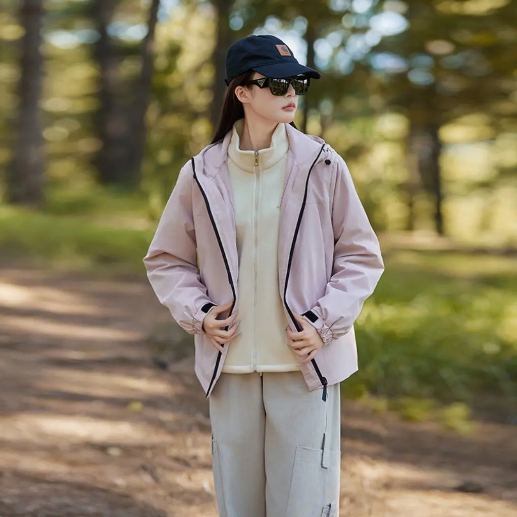 

Походная пара, уличная флисовая куртка «три в одном», мужская и женская осенне-зимняя горная серия, рабочая одежда, ветрозащитная, водонепроницаемая