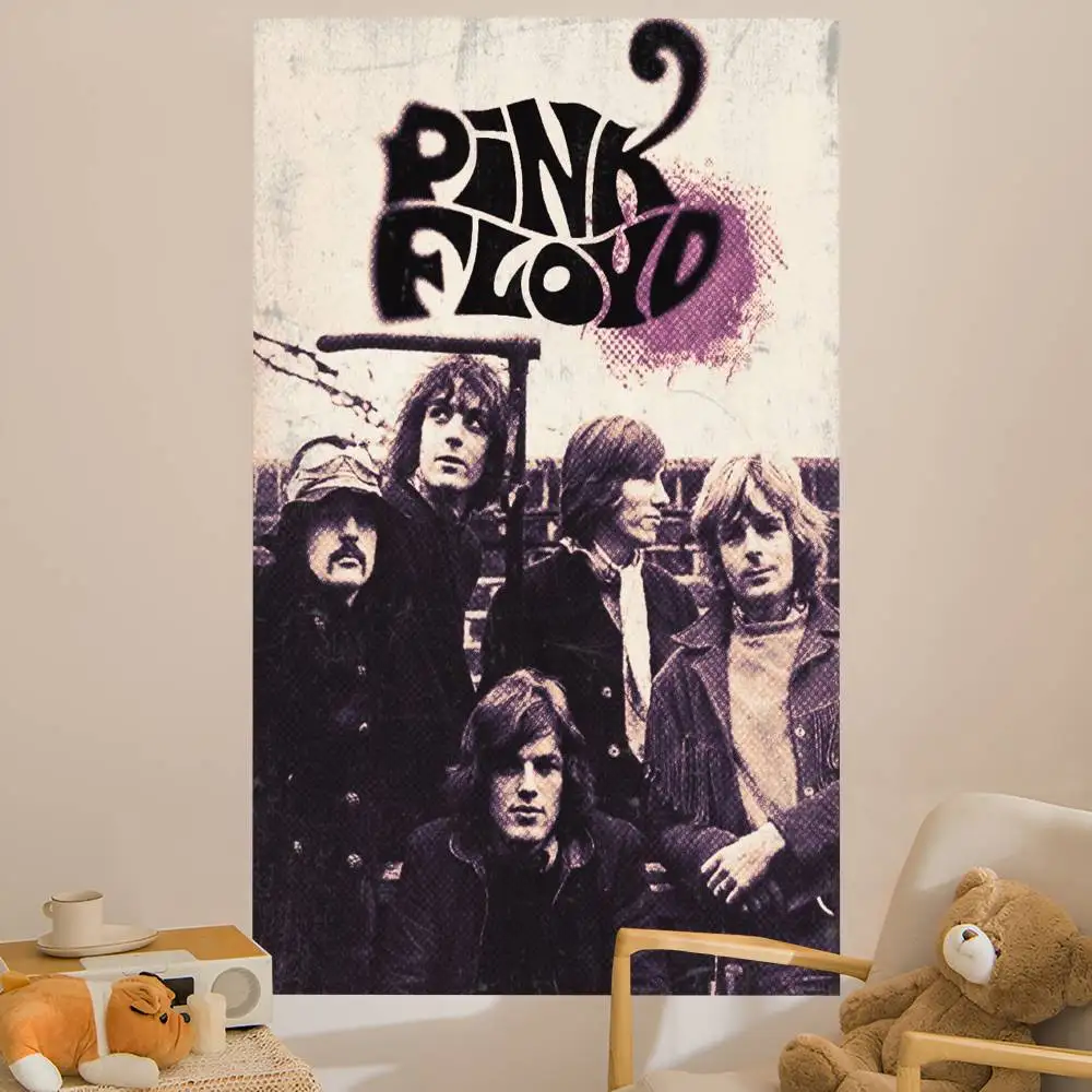 Rock P-Pink F-Floyd Anime Tapestry Hanging Tarot Hippie Wall Rugs Dorm Home Decor
