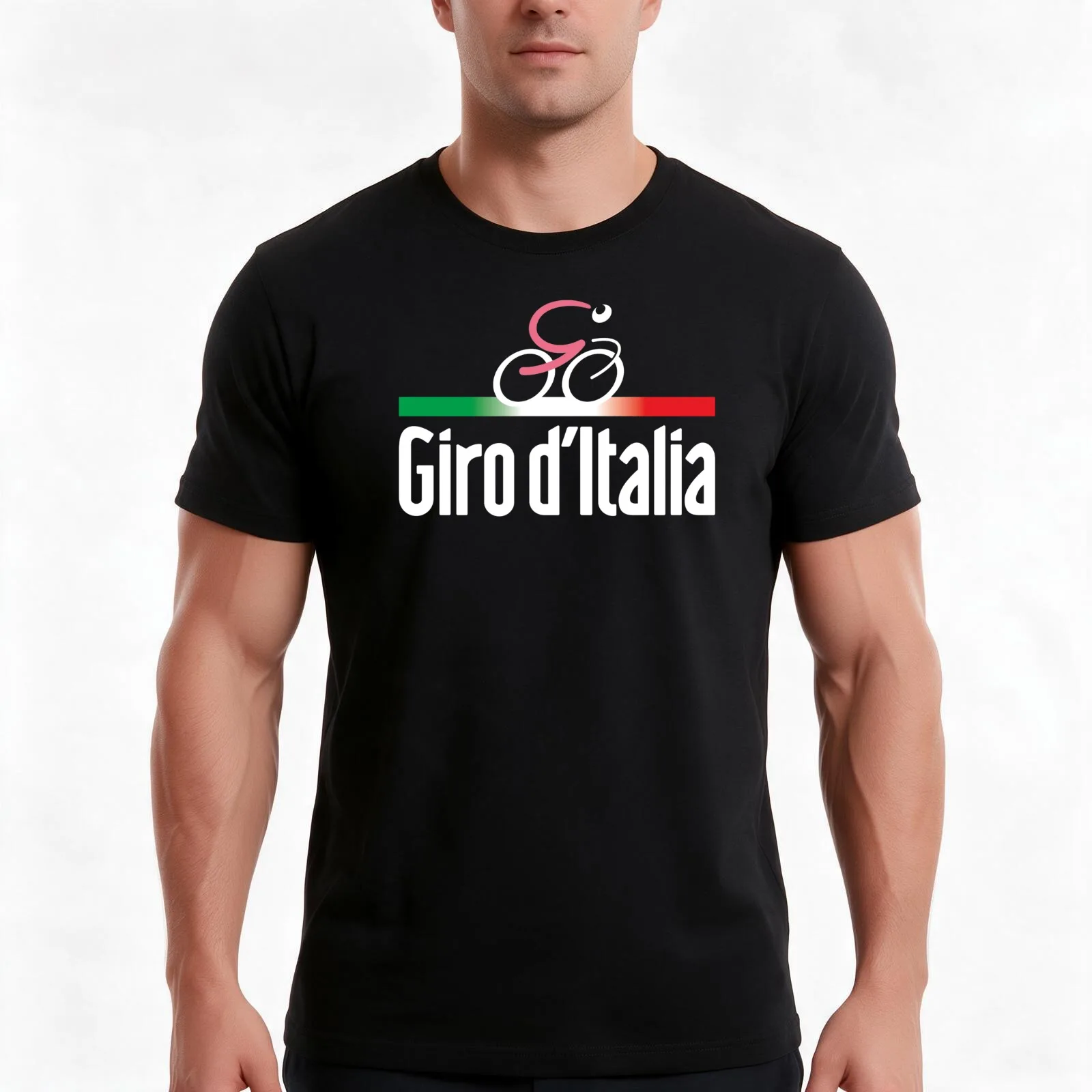 Giro D Italia T-Shirt, Summer Casual Cotton Tee, Oversized Streetwear Tops, Vintage Graphic Print, Loose Fit Short Sleeve