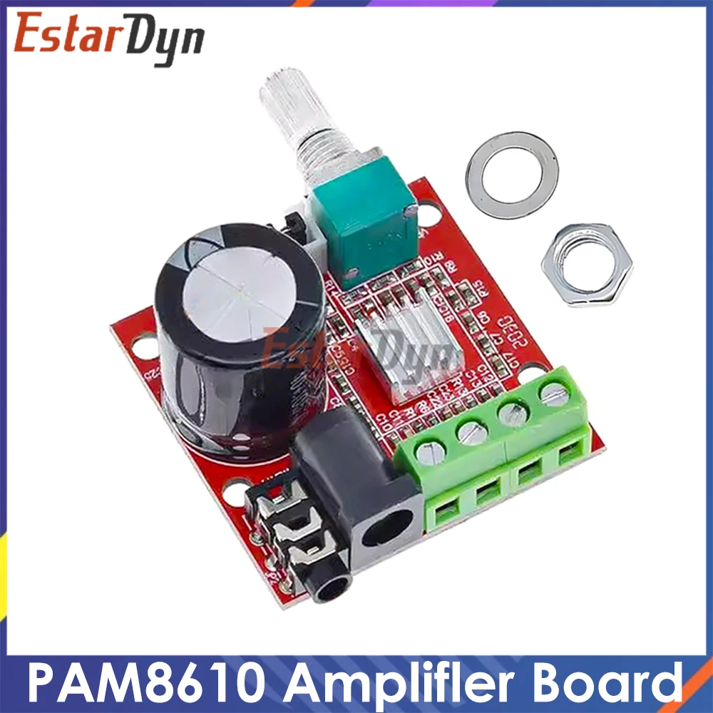 12V Mini Class D Verstärkerplatine PAM8610 2x7W RMS Stereo Power Audio Amp für Car Home PC Lautsprecher