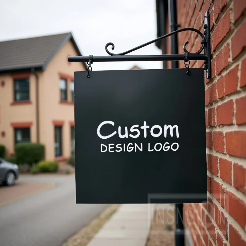 Custom 3D Metal Blade Sign Business Sign Outdoor Double Sided Storefront Logo Wall Hanging Logo Signage for Commercial