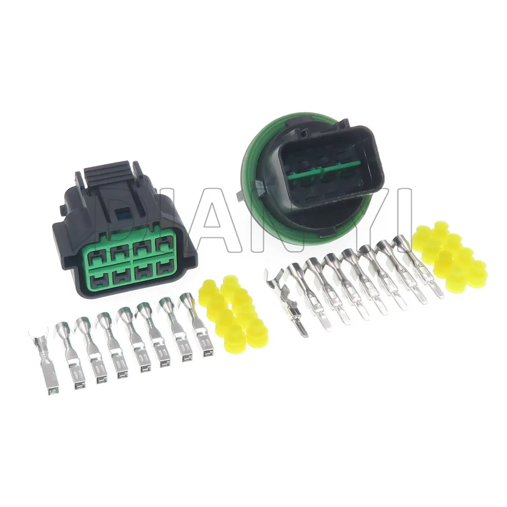 1 Set 8 Way HP066-08021 Car Headlight Socket For HYUNDAI Sonata AC Assembly HP075-08030 GL211-08021 Auto Sealed Plug With Cables