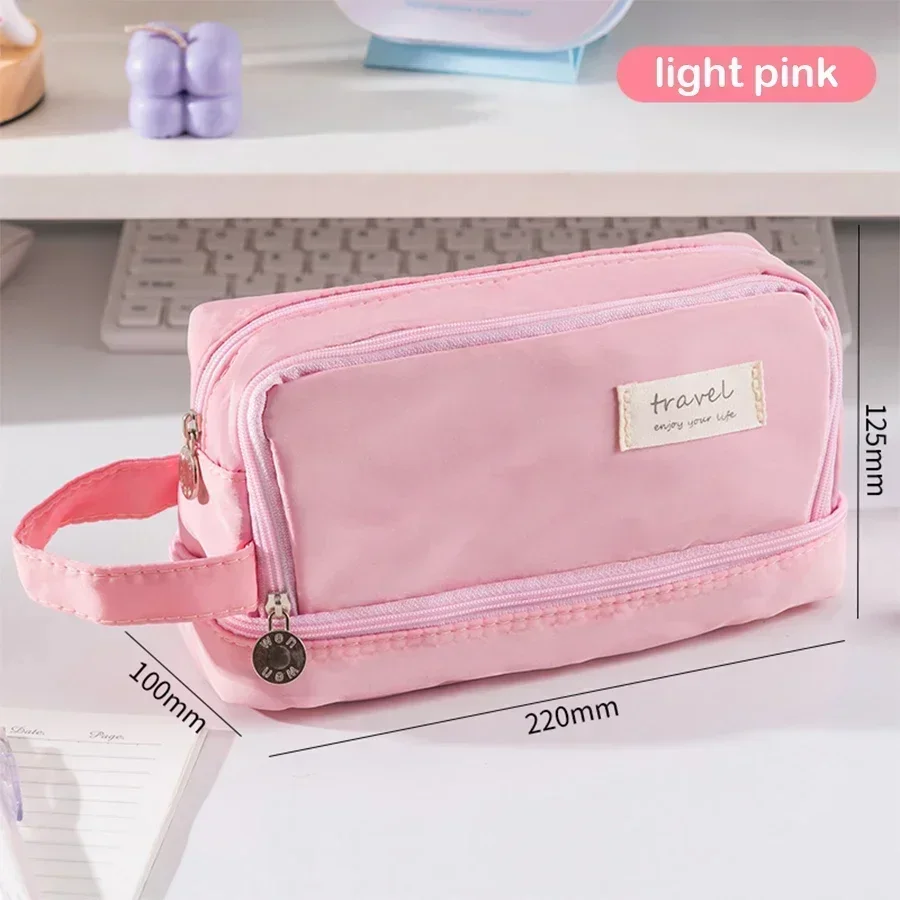 Kawaii Pencil Case Large Capacity Macaron pencil bag Simple Multifunctional Stationery Case Schools & Offices Supplies
