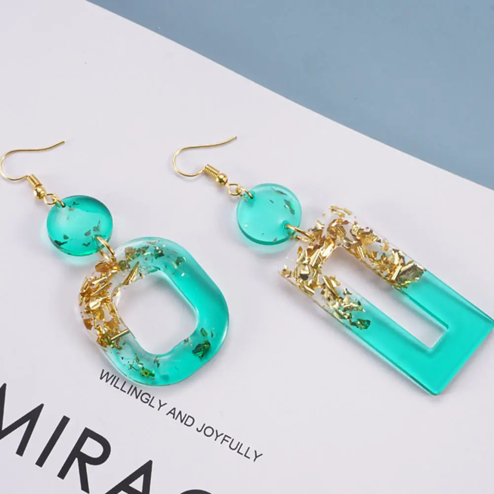 

2 Pcs Earring Pendant Mold Jewelry Silicone DIY Earrings Round Silica Making Epoxy Travel