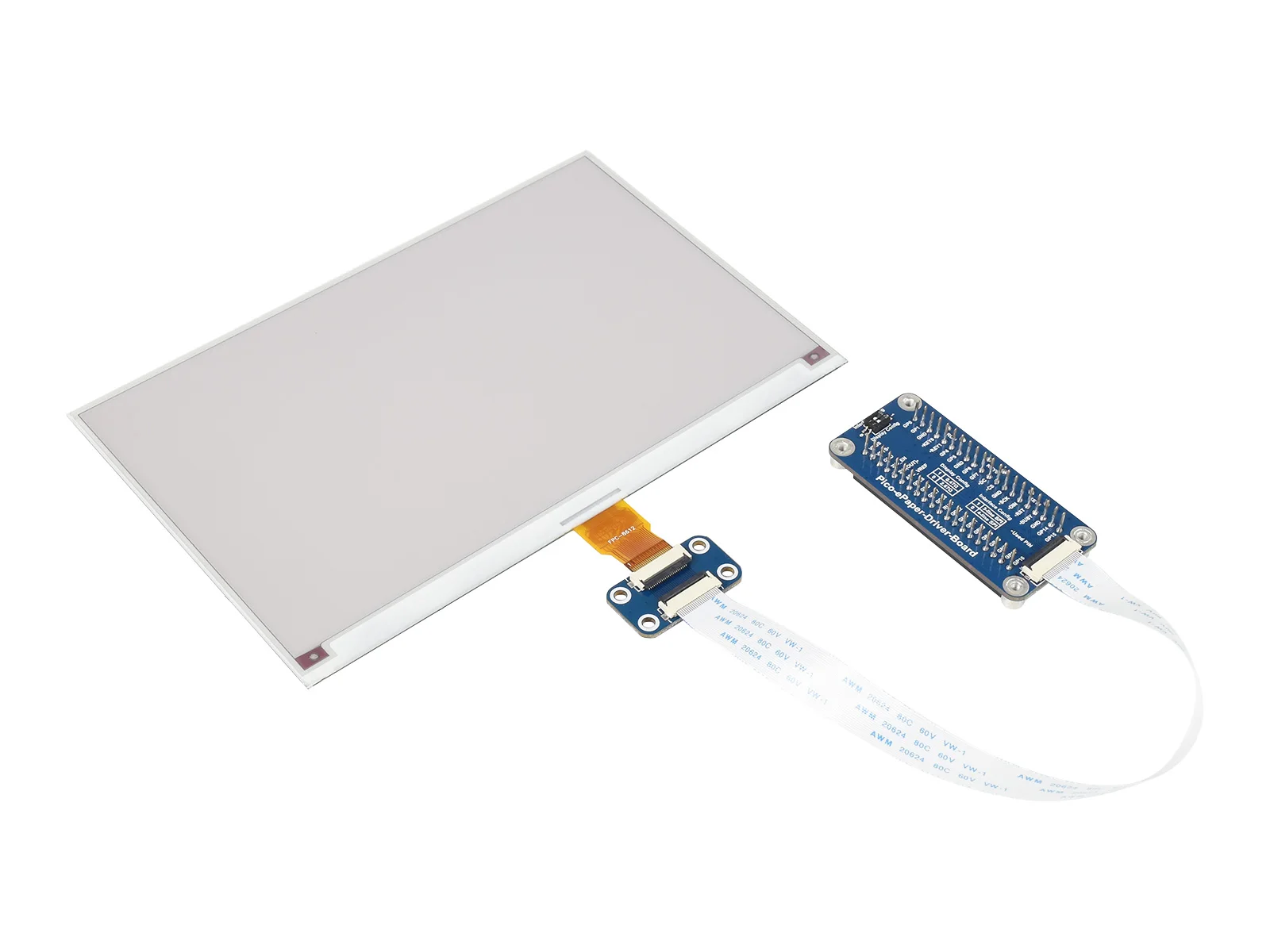 Módulo de exibição de tinta eletrônica de papel eletrônico Waveshare de 7,5 polegadas (B) para Raspberry Pi Pico, 800 × 480, vermelho / preto / branco, SPI