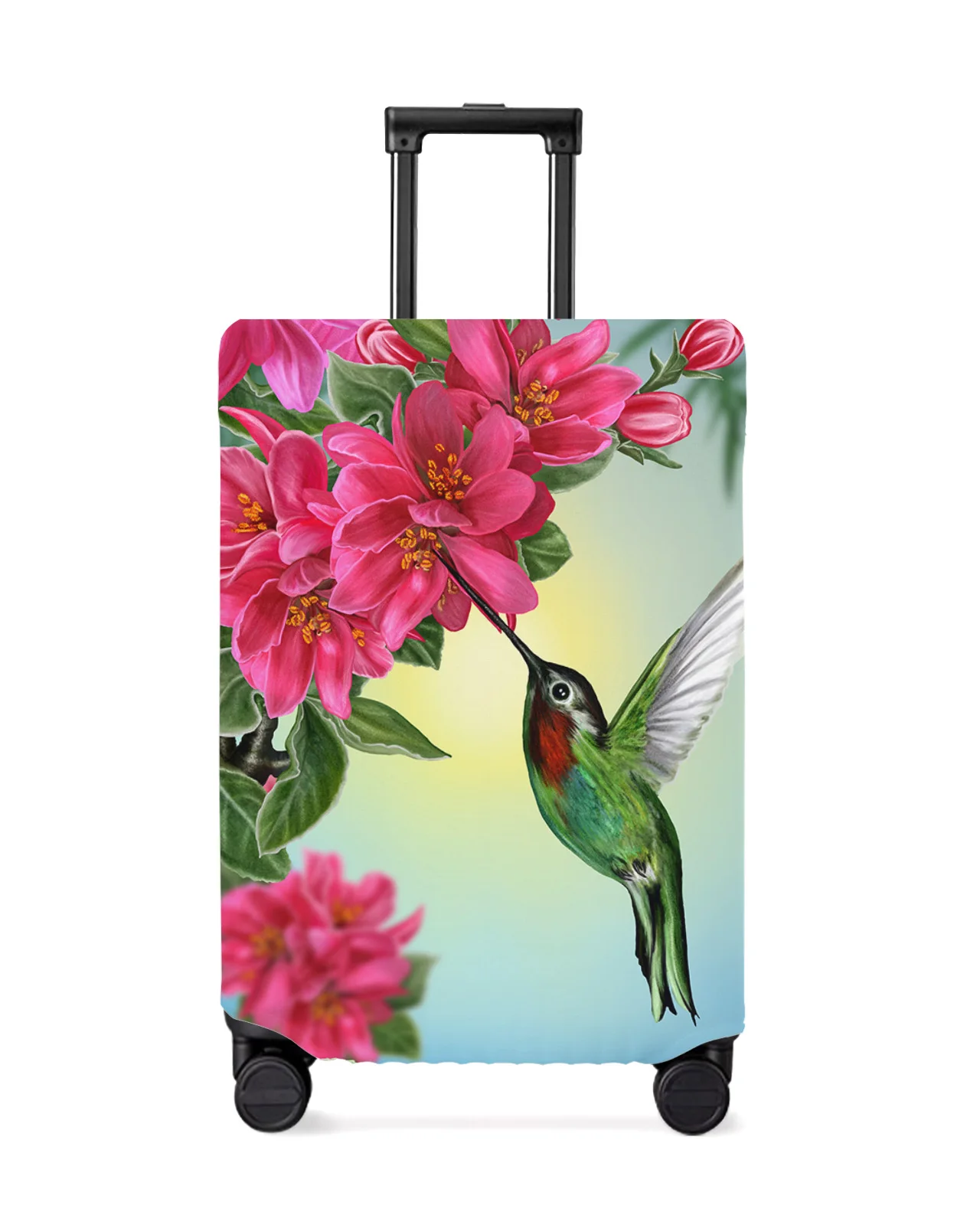 Flower Hummingbird Travel Luggage Cover Elastic Baggage Cover For 18-32 Inch Suitcase Case Dust Cover Travel Accessories