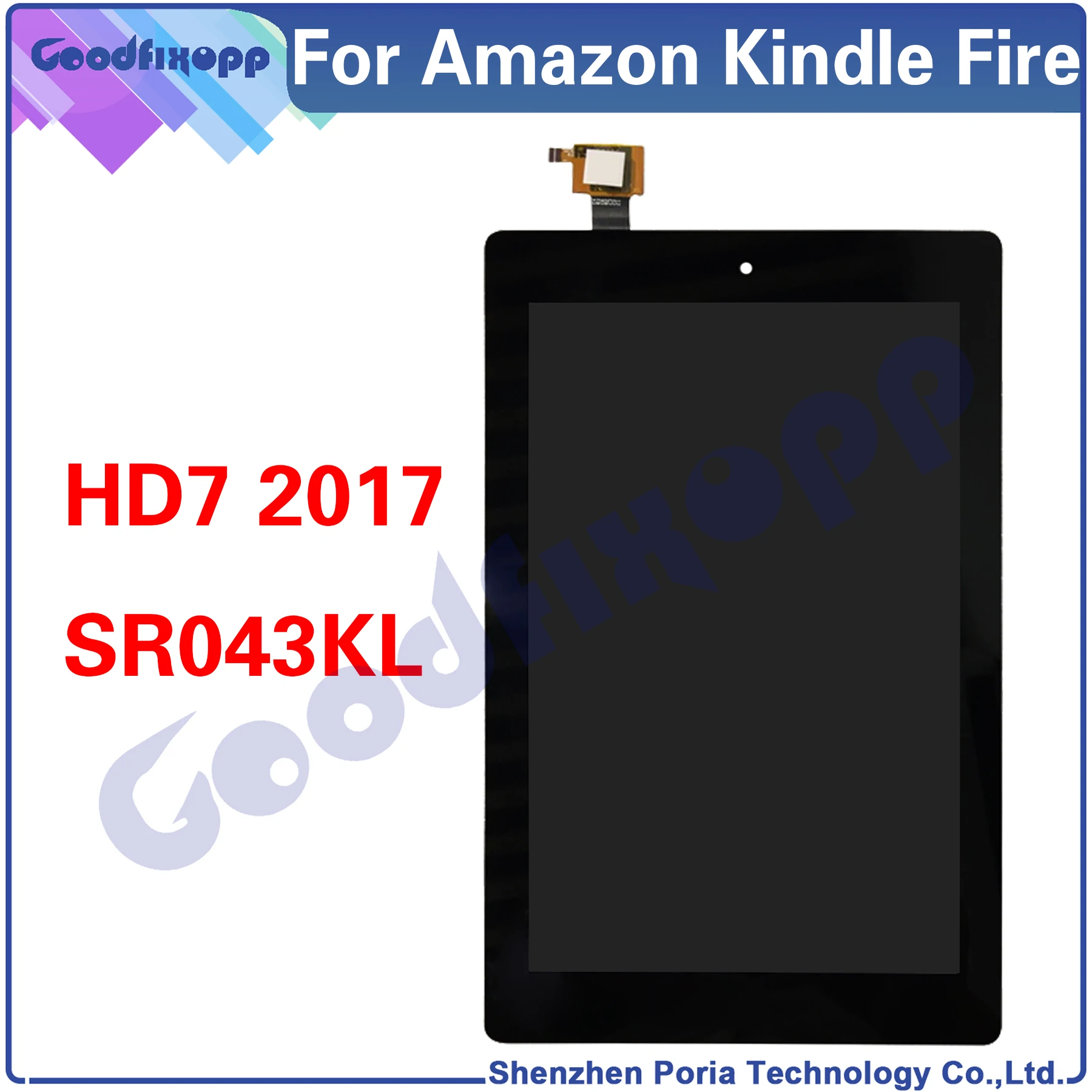 

For Kindle Fire 7th Gen HD7 2017 HD 7 2017 SR043KL LCD Display Touch Screen Digitizer Assembly Replacement