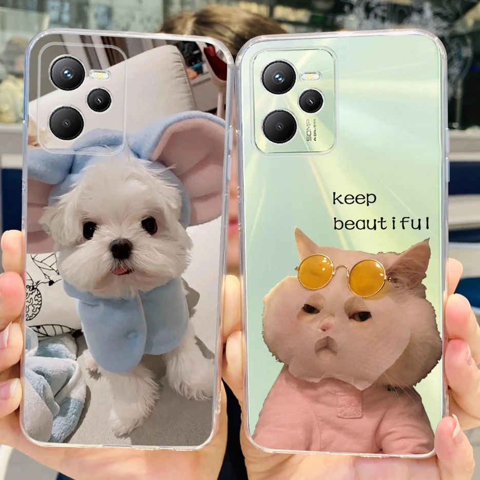 For Realme C35 Case RMX3511 Stylish Painted Cover Clear Silicone Soft Slim Phone Case For Realme C35 C 35 RealmeC35 Fundas Shell
