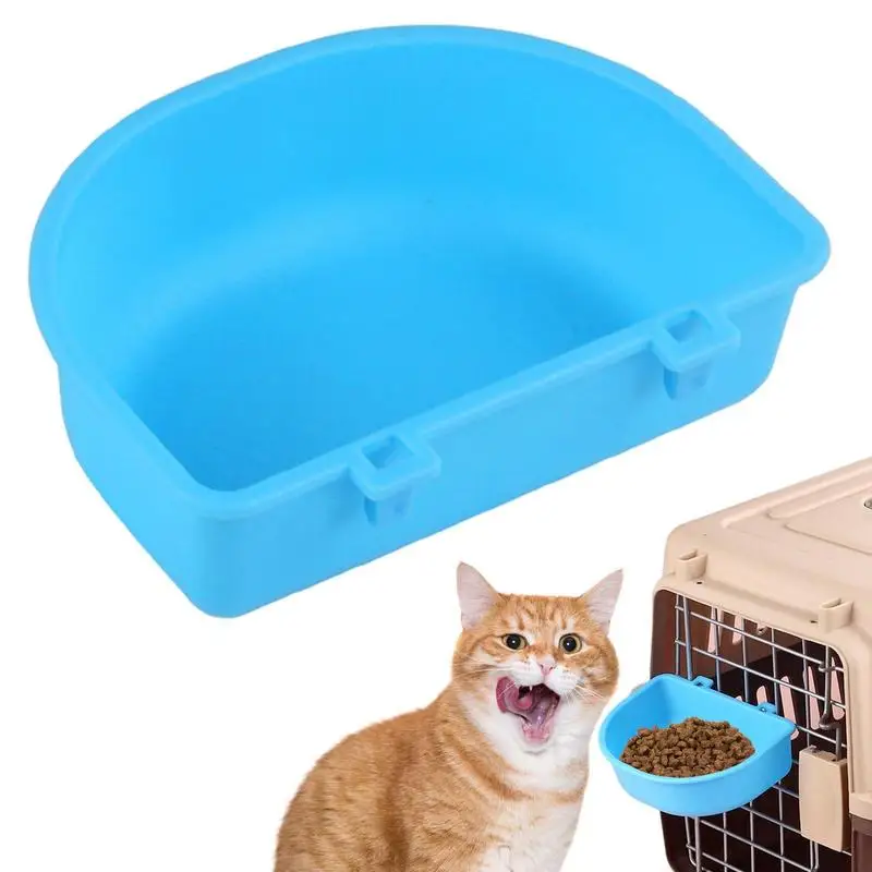 Dog Crate Bowl Food Feeder For Pet Cat Feeding With Hook Basic Dog Bowls For Small Medium Large Dogs Cats Puppy Bun