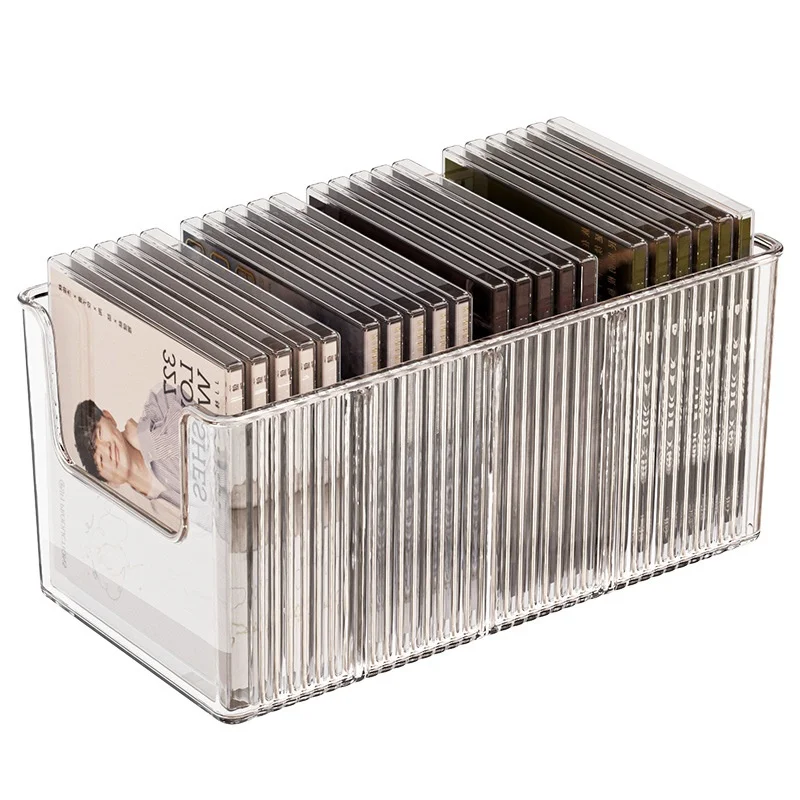CD سجل صندوق تخزين صينية كاسيت جمع حجرة التخزين الاكريليك صندوق مقاوم للغبار مع غطاء تخزين ألبوم القرص جديد #5