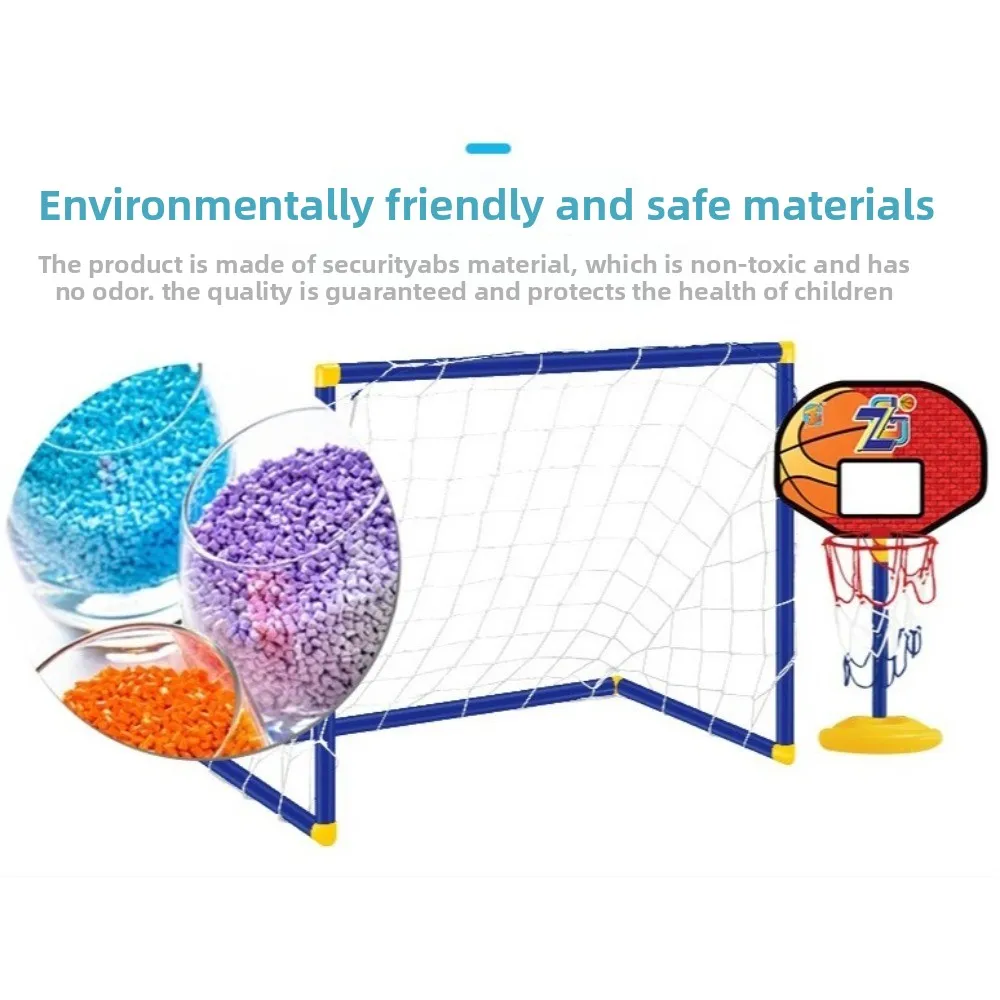 

Portable 2-in-1 Football Gate ABS Large Size Sports Set Children Size Detachable Vertical Sports Goal Indoor Outdoor Use