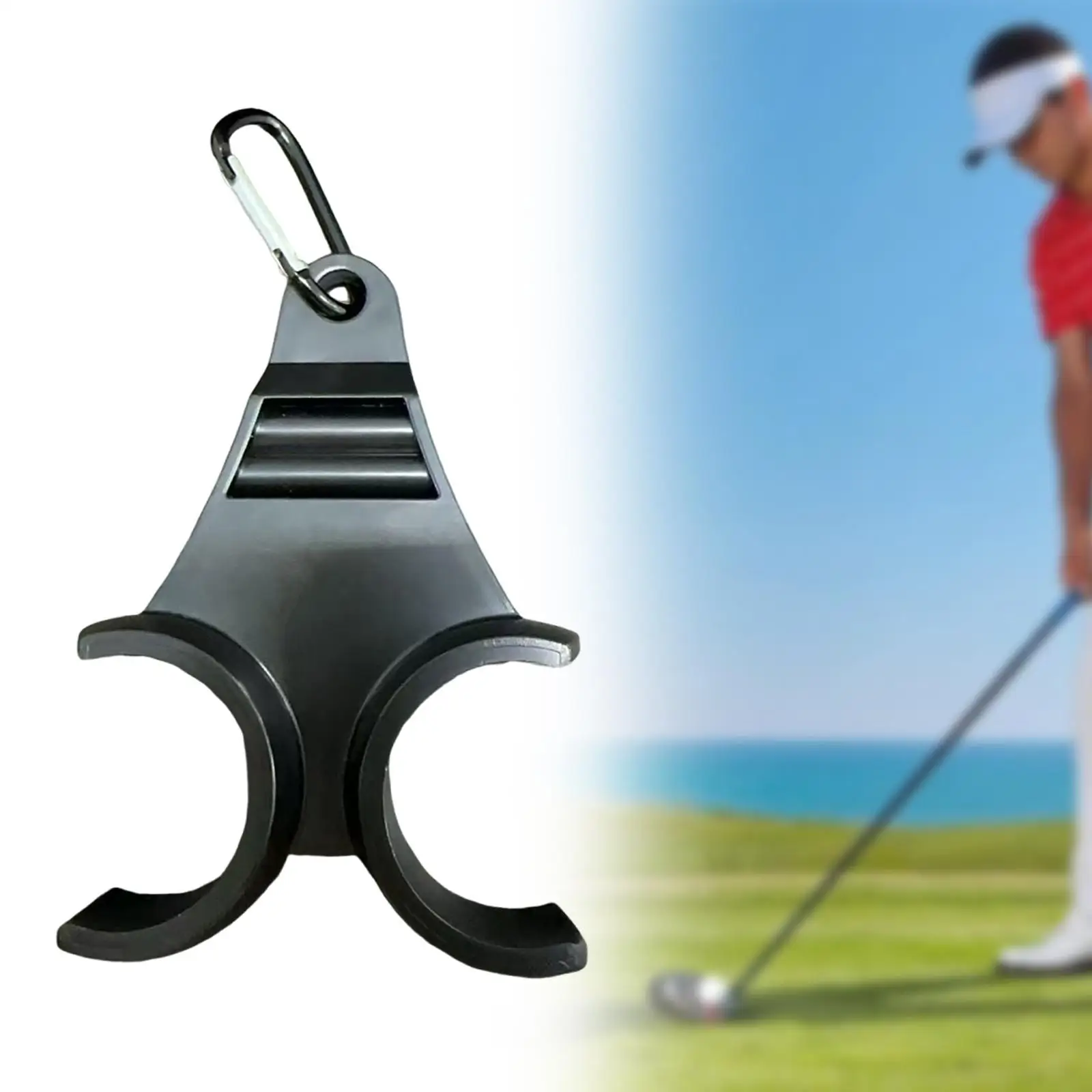 حامل كرة الجولف، مشابك كرة هدية رياضية، معدات الجولف تحمل كرتين للتدريب على نطاق القيادة، الممارسة الخارجية للرجال والنساء