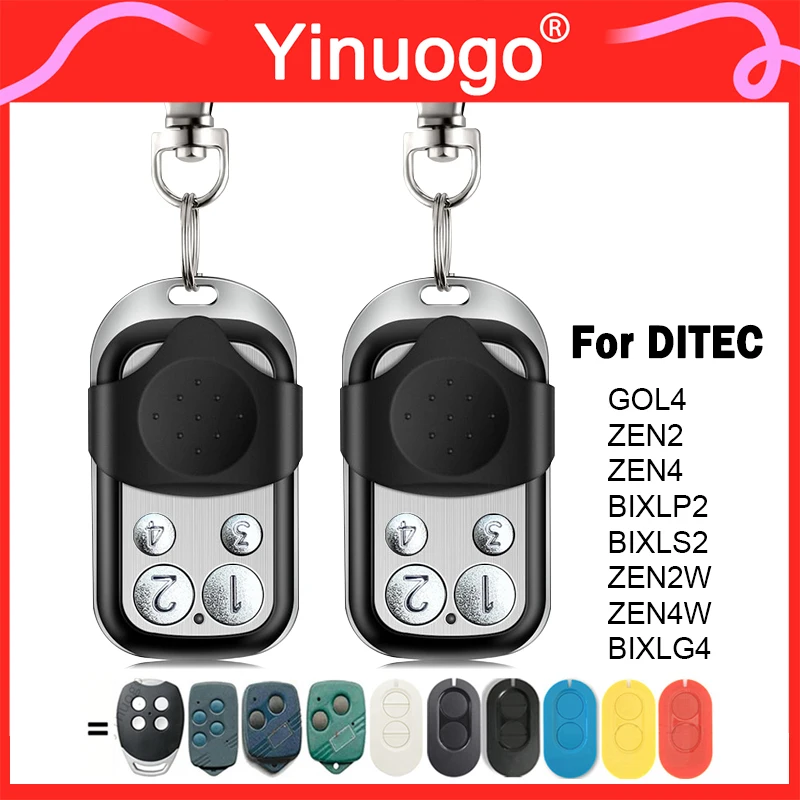 For DITEC GOL4 BIXLG4 BIXLP2 BIXLS2 Entrematic ZEN2 ZEN4 ZEN2W ZEN4W Garage Door Remote Control 433.92MHz Rolling Code