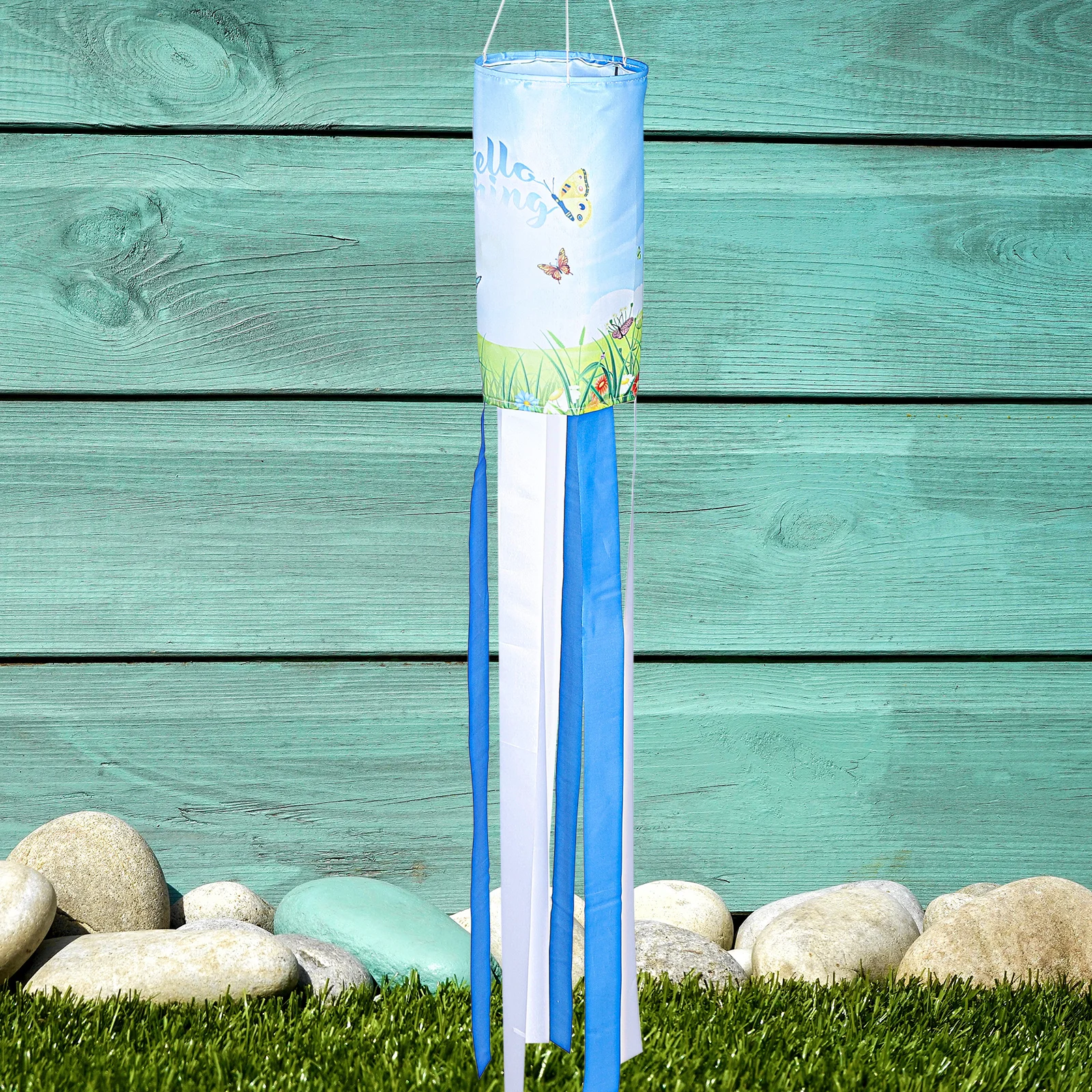

Polyester Windsock Flags for Decoration Home Outdoor Spiral Detailed Garden Windsocks Lightweight Durable Reusable Fresh Pattern