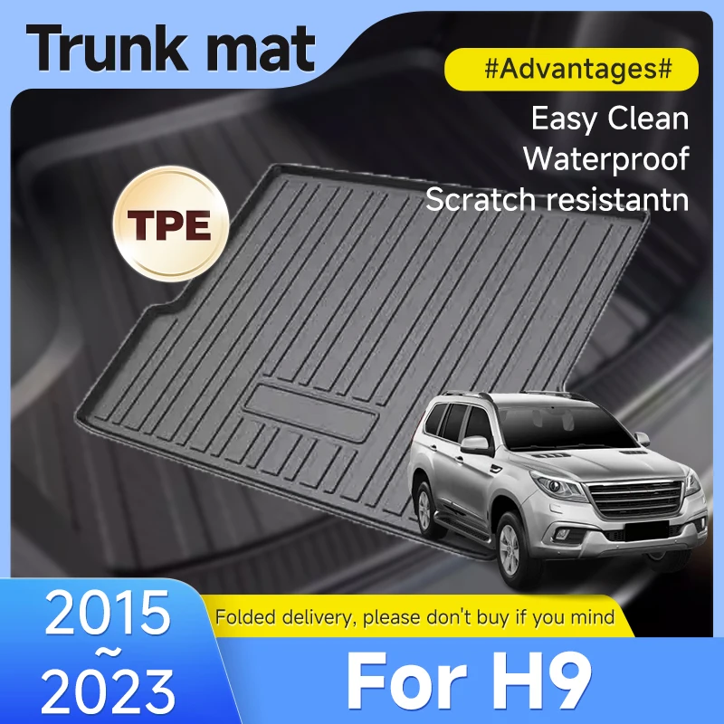 

Upgraded TPE Material Trunk Mat For Great Wall GWM Haval H9 2015~2023 Waterproof Easy Clean Waterproof Car Accessories TPE Tools